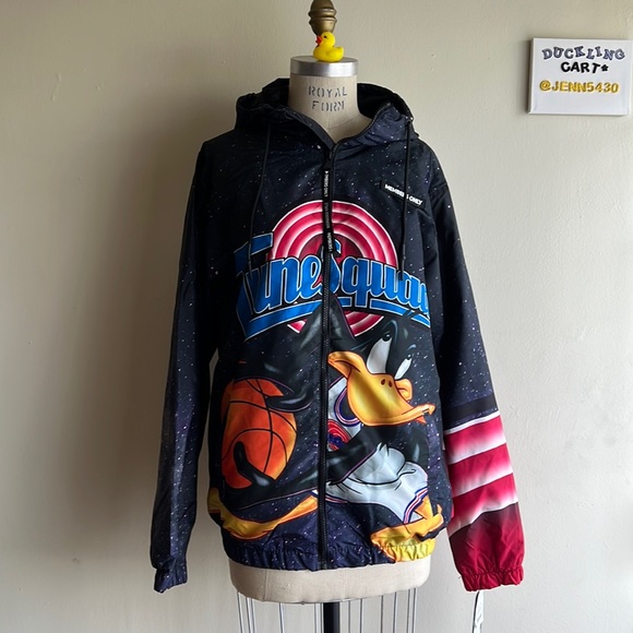NWT🧥  Members Only x Daffy Duck "Tune Squad" Black Windbreaker Jacket SZ-S - Picture 6 of 16